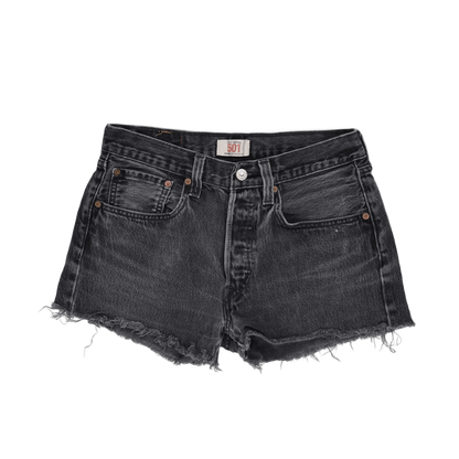 Levi's 501 Black High Rise Denim Shorts W31 100% Cotton Vintage