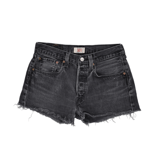 Levi's 501 Black High Rise Denim Shorts W31 100% Cotton Vintage