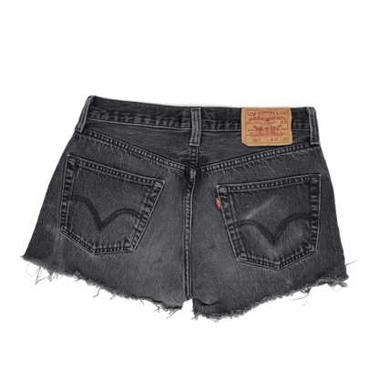 Levi's 501 Black High Rise Denim Shorts W31 100% Cotton Vintage