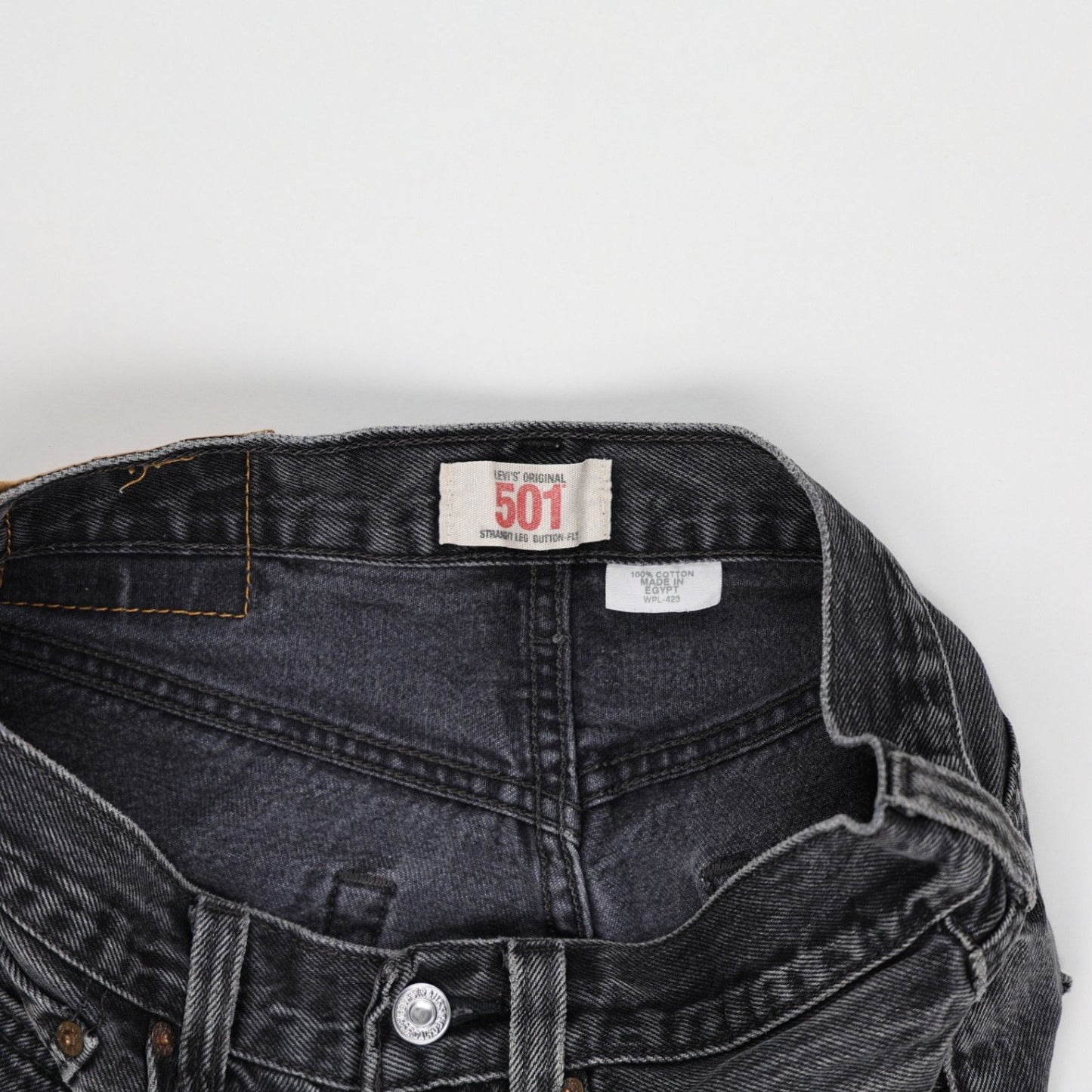 Levi's 501 Black High Rise Denim Shorts W31 100% Cotton Vintage