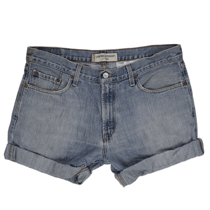 Levi's 529 Low Rise Straight Denim Shorts Blue W34 Cotton Preloved