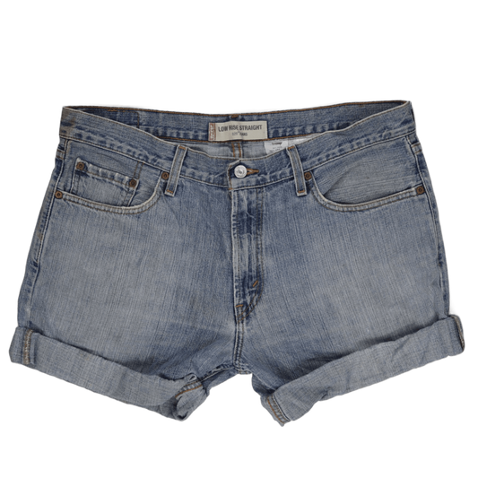 Levi's 529 Low Rise Straight Denim Shorts Blue W34 Cotton Preloved
