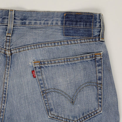 Levi's 529 Low Rise Straight Denim Shorts Blue W34 Cotton Preloved