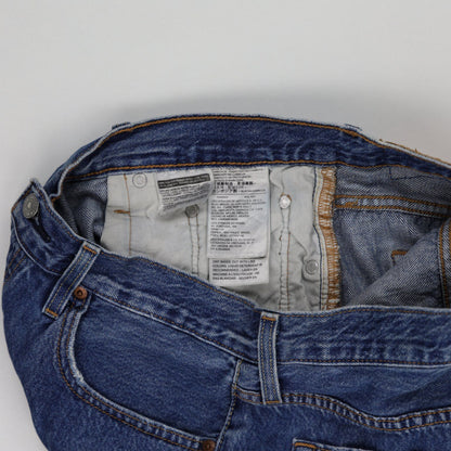 Levi's 501 Vintage Distressed High Waist Denim Shorts Blue W31 Cotton