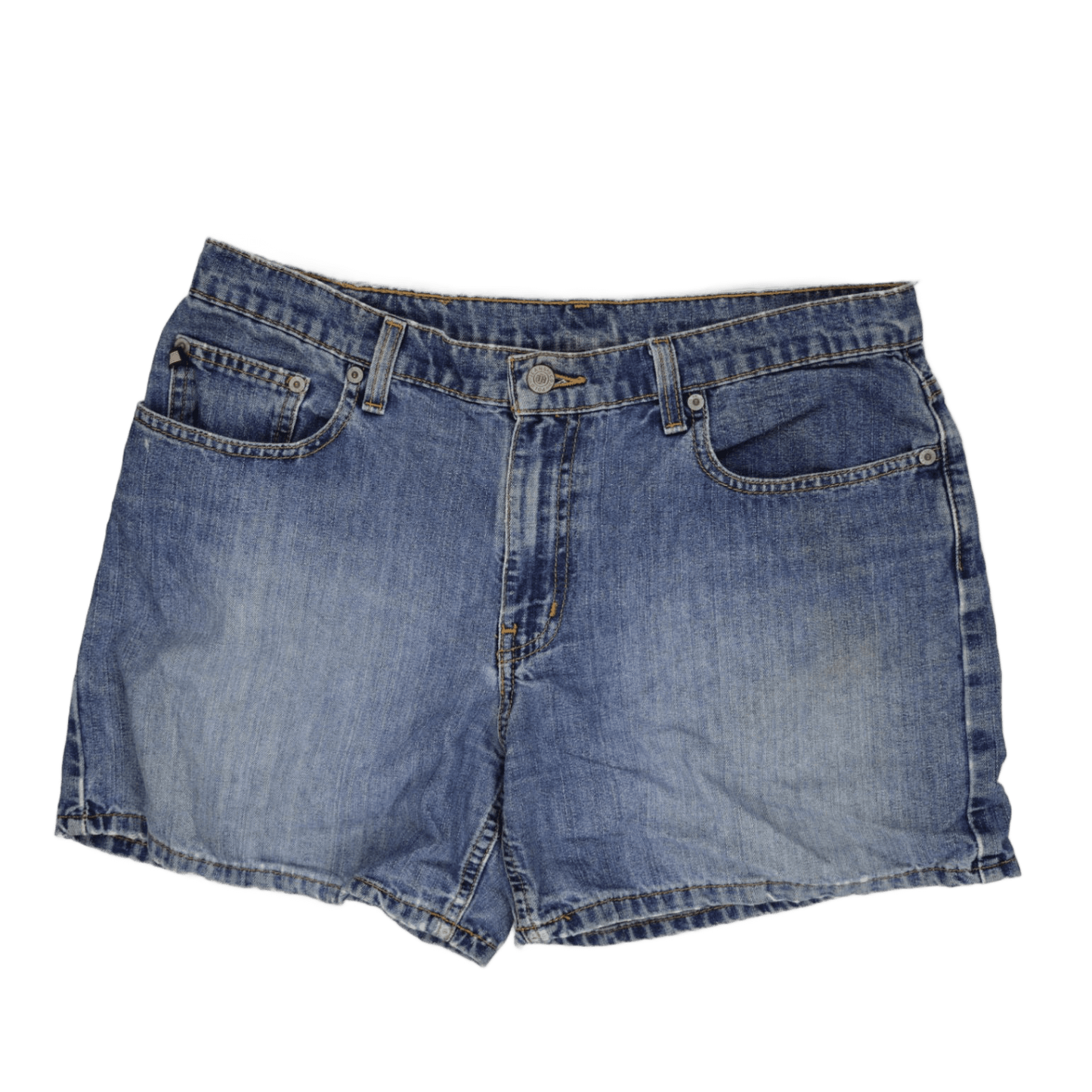 Ralph Lauren Vintage Blue Denim Shorts 36W 7 Inch Inseam Cotton