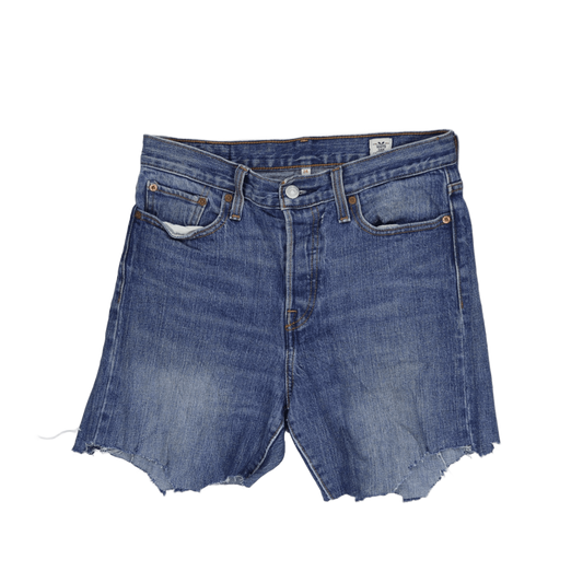 Levi's Women's Vintage Blue Distressed Denim Shorts Size 28 Cotton