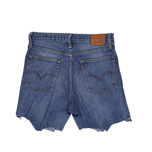 Levi's Women's Vintage Blue Distressed Denim Shorts Size 28 Cotton
