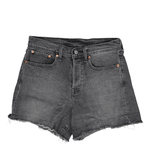 Levi's Women's Charcoal Black Cut-Off Denim Shorts W28 100% Cotton