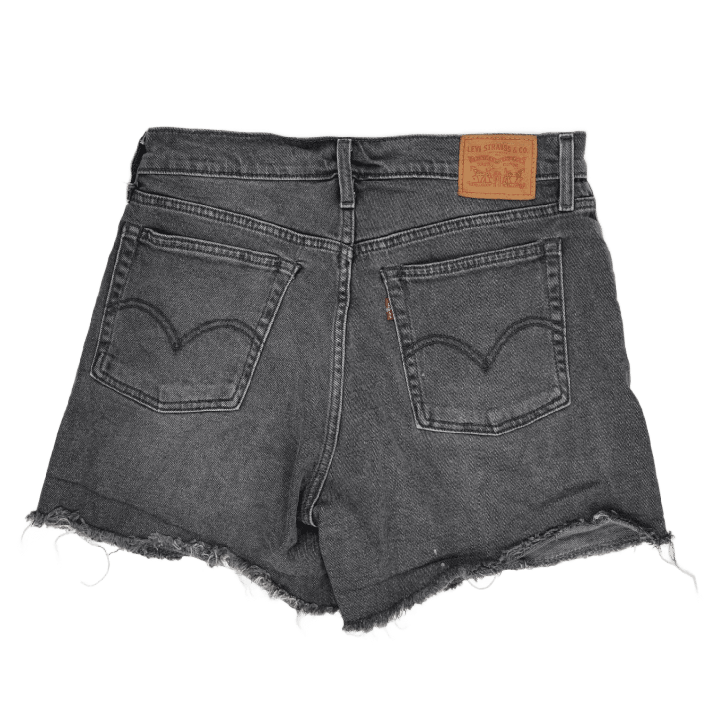 Levi's Women's Charcoal Black Cut-Off Denim Shorts W28 100% Cotton