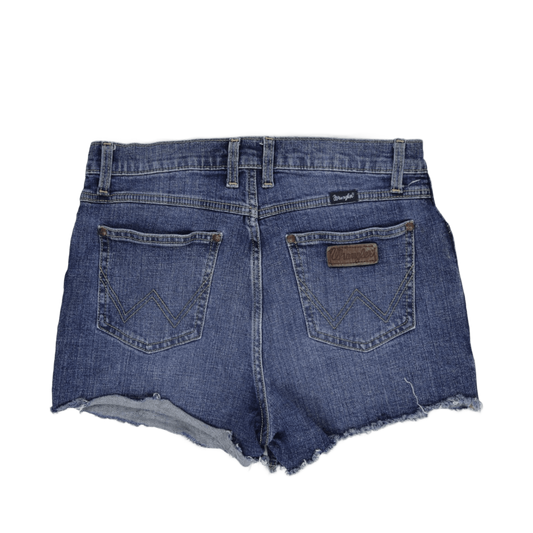 Wrangler Womens Blue High Rise Cutoff Shorts Size 27 100 Percent Cotton Vintage