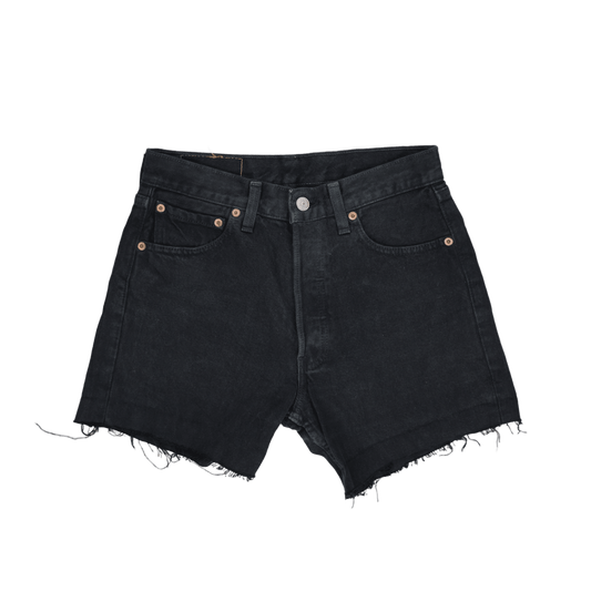 Levi's 501 Black Denim Cut-Off Shorts Women's Size W28 Vintage Cotton