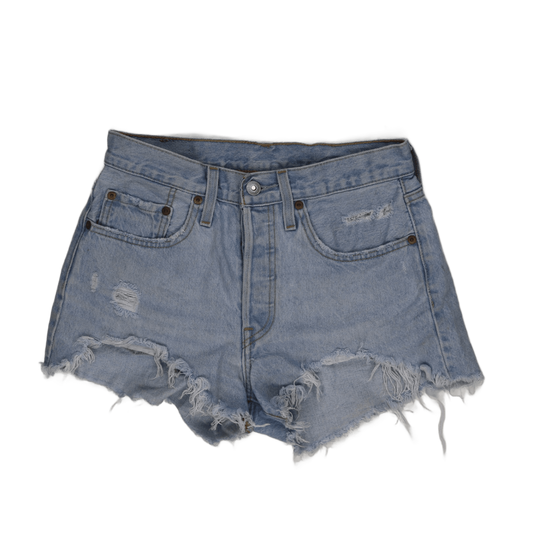 Levi's 501 Vintage High Rise Denim Shorts Light Blue Size 28 100 Cotton