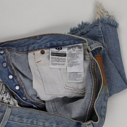 Levi's 501 Women's Vintage High Waisted Denim Shorts Blue W31 100% Cotton