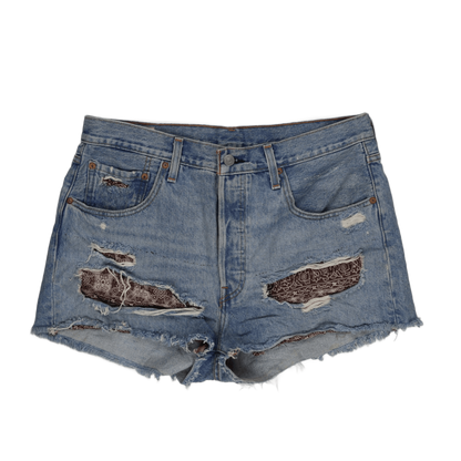 Levi's Women's Distressed Denim Shorts Blue W30 Cotton Denim Vintage
