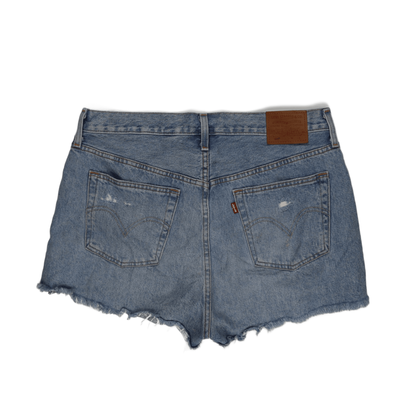 Levi's Women's Distressed Denim Shorts Blue W30 Cotton Denim Vintage