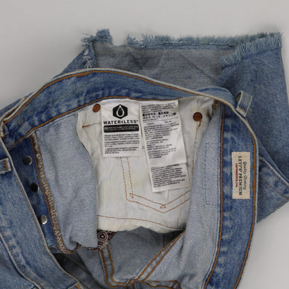 Levi's Women's Distressed Denim Shorts Blue W30 Cotton Denim Vintage