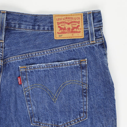 Levi's 501 High Waisted Distressed Denim Shorts Blue W28 100 Cotton Vintage