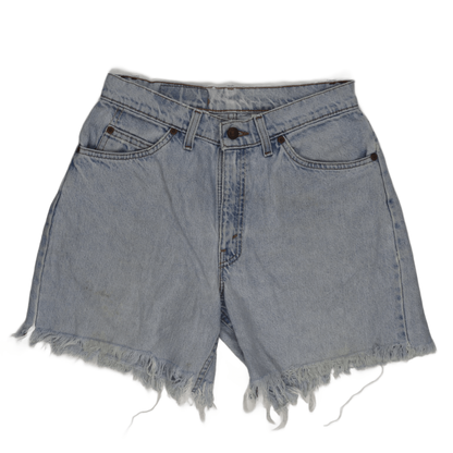 Levi's 560 Loose Fit Light Blue Denim Cut Off Shorts W31 L32 Cotton Vintage