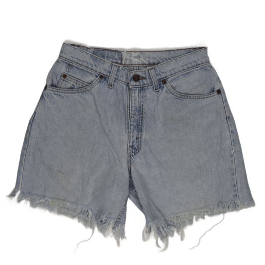 Levi's 560 Loose Fit Light Blue Denim Cut Off Shorts W31 L32 Cotton Vintage