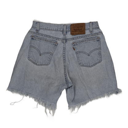 Levi's 560 Loose Fit Light Blue Denim Cut Off Shorts W31 L32 Cotton Vintage