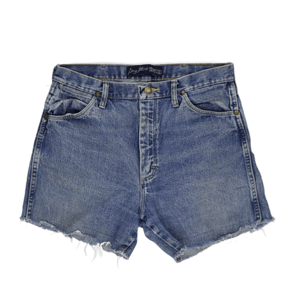 Vintage Wrangler Women's Cut-Off Shorts Blue 32W 3 Inch Cotton