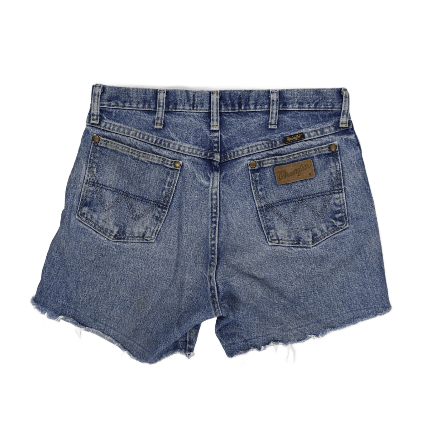 Vintage Wrangler Women's Cut-Off Shorts Blue 32W 3 Inch Cotton
