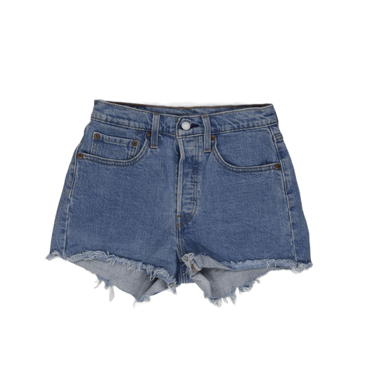 Levi's 501 High Waisted Cut-Off Shorts Light Blue W31 Cotton Denim Vintage