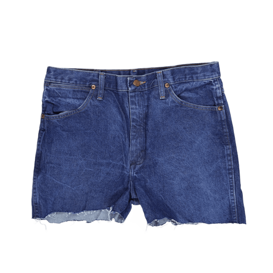 Wrangler Vintage Blue Denim Cut Off Shorts Womens Size 32 100 Percent Cotton High Waist