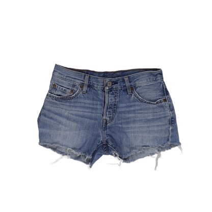 Levi's 501 CT High Rise Distressed Blue Denim Cut Off Shorts Womens W31 Cotton Vintage