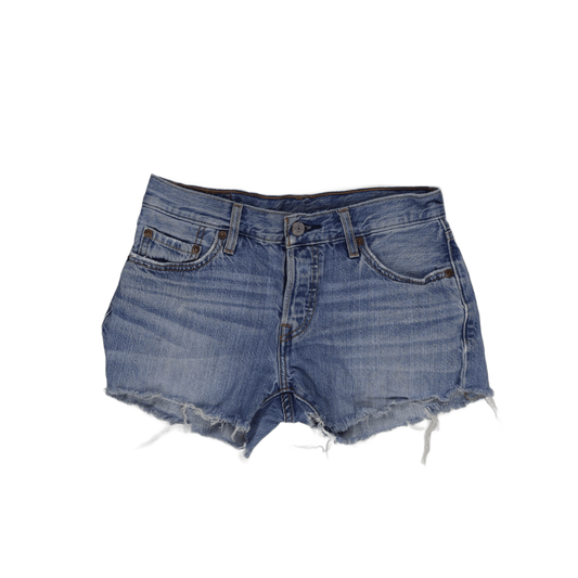 Levi's 501 CT High Rise Distressed Blue Denim Cut Off Shorts Womens W31 Cotton Vintage