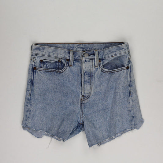 Levi's Vintage Light Blue Denim Cut Off Shorts Size 28 Women's 6 Inch Inseam