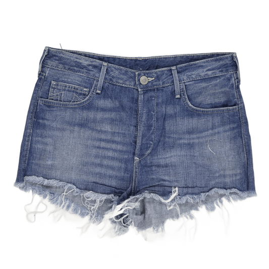 True Religion Vintage Denim Shorts Blue Size 32 Cotton Denim 6 Inch Inseam Womens