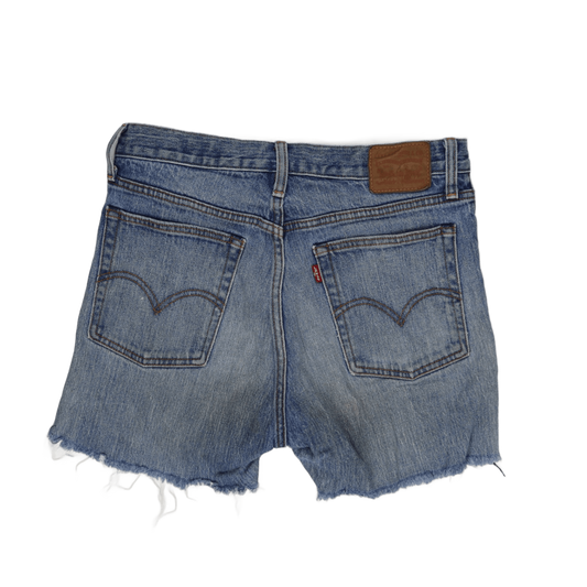 Levi's Vintage High-Waisted Distressed Denim Shorts Blue Size 26W Cotton