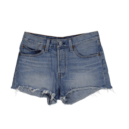 Levi's Vintage 501 High Waisted Distressed Denim Shorts Light Blue W31 Cotton