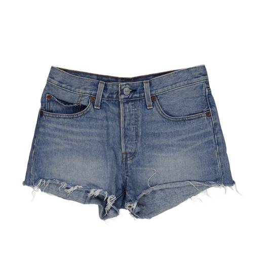 Levi's Vintage 501 High Waisted Distressed Denim Shorts Light Blue W31 Cotton