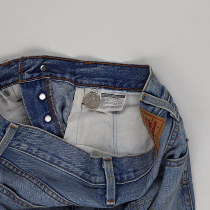 Levi's Vintage 501 High Waisted Distressed Denim Shorts Light Blue W31 Cotton