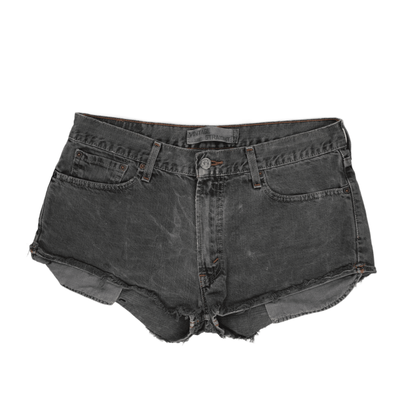 Levi's Vintage 559 Black Denim Cut Off Shorts W32 100% Cotton Womens