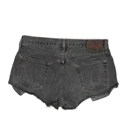 Levi's Vintage 559 Black Denim Cut Off Shorts W32 100% Cotton Womens