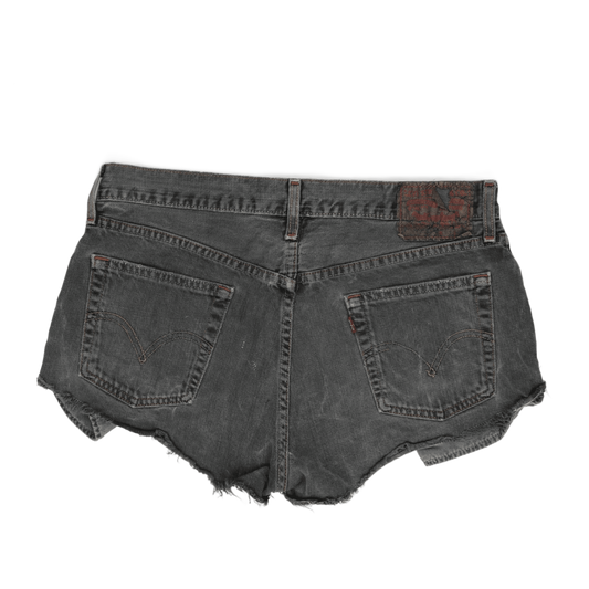 Levi's Vintage 559 Black Denim Cut Off Shorts W32 100% Cotton Womens