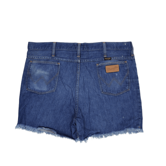 Wrangler Vintage Blue Denim Cut-Off Shorts Women's Size 14 8 Inch Inseam Cotton