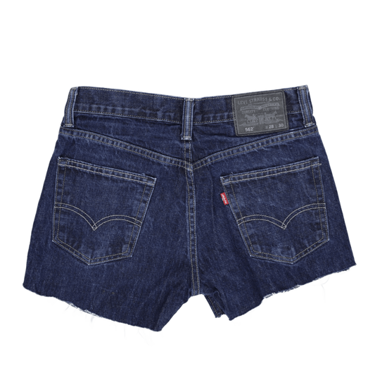 Levi's 562 Women's Vintage High Rise Denim Shorts Blue Size 28 100% Cotton