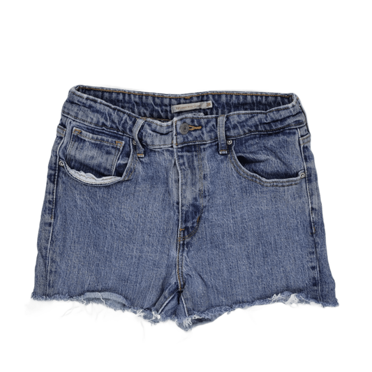 Levi's Women's Vintage High Waist Raw Hem Denim Shorts Blue Size 28 100% Cotton
