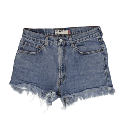 Levi's 550 Relaxed Fit Denim Shorts Light Blue W34 Cotton Vintage Women's