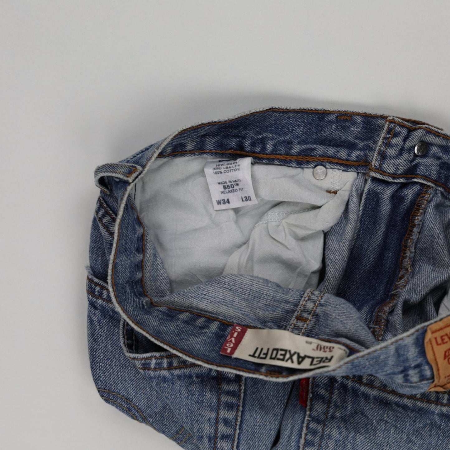 Levi's 550 Relaxed Fit Denim Shorts Light Blue W34 Cotton Vintage Women's