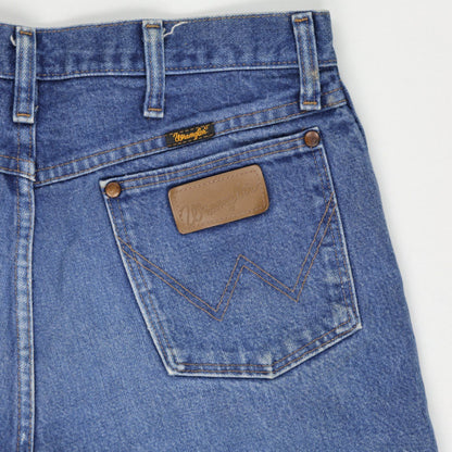 Wrangler Vintage Frayed Hem Blue Denim Shorts W32 100 Percent Cotton Womens