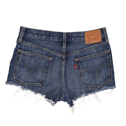 Levi's 501 High Rise Distressed Denim Shorts Blue 30W 100% Cotton Vintage