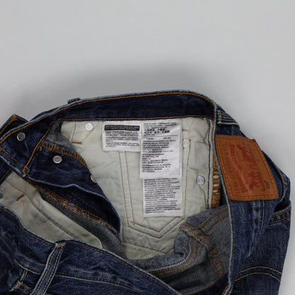 Levi's 501 High Rise Distressed Denim Shorts Blue 30W 100% Cotton Vintage