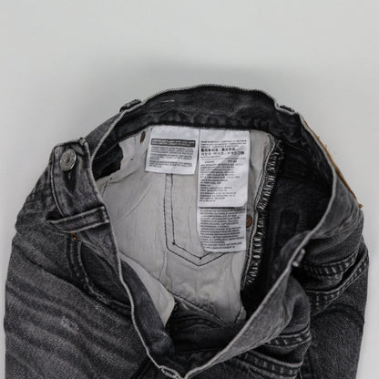 Levi's 501 High-Waisted Denim Shorts Washed Black Size L 100% Cotton 3 Inch Inseam