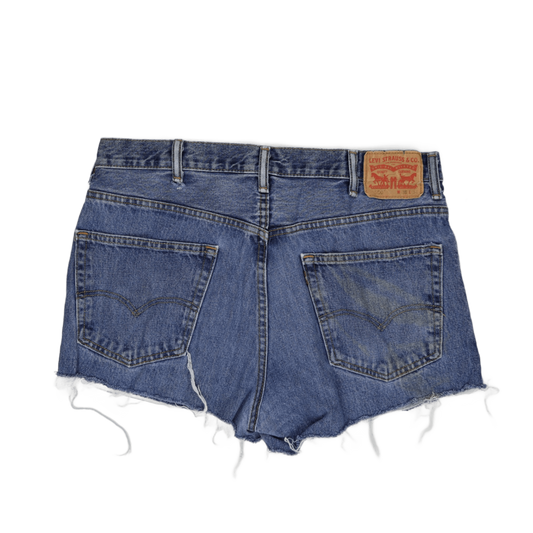 Levi's 550 Vintage High Rise Distressed Denim Shorts Blue W38 100 Cotton