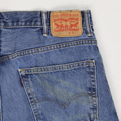 Levi's 550 Vintage High Rise Distressed Denim Shorts Blue W38 100 Cotton